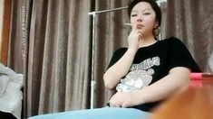 Cute Amateur Asian Web Cam Girl Playing With Her Toy