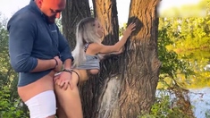 Sexy StepSister Gets a Hard ASS Fuck in the Forest