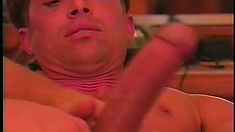 Jason slides a cock down his throat and pleases himself to orgasm