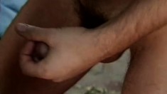 Horny male lovers head outside for some deep and fast assfucking